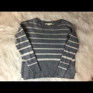 Crew neck crop stripe sweater- Size Small
